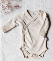 《COODO》ベビー　ボディ肌着 68サイズ ／ KIMONO bodysuit (LONGSLEEVE)_vanilla