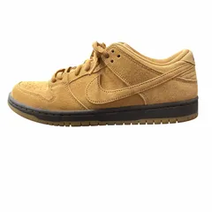 ナイキ NIKE 美品 SB Dunk Low Pro Wheat SB ダンク ロー プロ ウィート ローカット スニーカー シューズ スエード BQ6817-204 US 8 26.0cm 茶 ブラウン