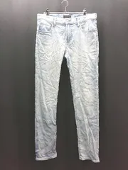 ◇ UNIQLO JEANS カジュアル シンプル ウォッシュ加工 着回し デニムパンツ サイズ30 ライトブルー メンズ E  【1310300000952】