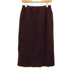 レリアン ロングスカート ボトムス 大きいサイズ 日本製 レディース 13サイズ ブラウン Leilian 【中古】