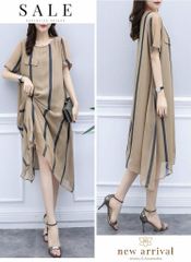 ＊新品＊ストライプワンピース レディース Aライン おしゃれ 韓国