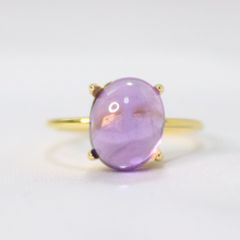 高品質神秘的カコクセイナイトインアメジストリング1点物 - メルカリ