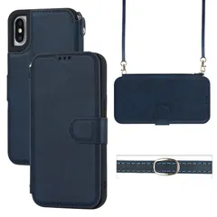 【特価セール】軽薄 米軍MIL規格 ショルダー 手帳型 iphoneXスマホケース ケース ストラップ ケース x 耐衝撃 iphone XS レンズ保護(アイフォンX/あいふぉんXS/いphone10/アイホン10s iPhone スマホショルダー 5.8イ