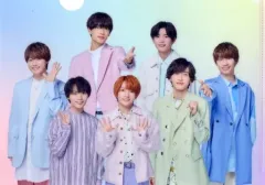 【中古】クリアファイル なにわ男子 オリジナルA4クリアファイル ＠Loppi・HMV限定絵柄(ローソン ウチカフェで、ハピろー！Ver.) 「CD ハッピーサプライズ 初回限定盤1」 ＠Loppi・HMV限定購入特典