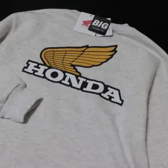 ★ホンダ HONDA 新品 メンズ BIGシルエット ウイングロゴ 裏起毛 スウェット トレーナー シャツ Mサイズ[A520427BB-GRY-M] 一 三 壱★QWER