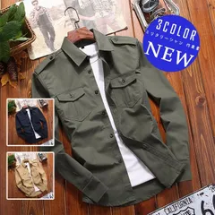 ミリタリーシャツ メンズ シャツ 長袖 開襟 カジュアルシャツ ワークシャツ ミリタリー アウトドア 春服 秋服 おしゃれ ブラウス 作業着 ポケット付き 通勤 アウトドア アメカジ 長袖シャツbingeshi01