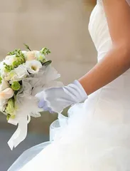 新品★まとめ買いでもっとお得！サテングローブ（ショート丈・ホワイト）