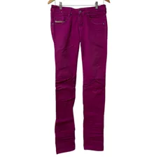 Z1533 DIESEL ディーゼル スキニーデニム ピンク レディース ディーゼル ジーンズ ストレッチ デニムパンツ レディース W27