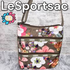 LESPORTSAC　レスポートサック　3ジップ　3段ポケット　花柄　フラワー　ショルダーバッグ