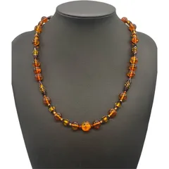 【K14保証】琥珀ネックレス 60cm 重さ29.8g