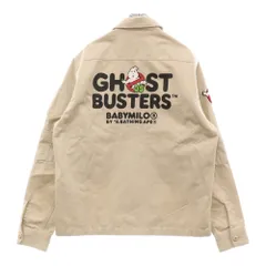 A BATHING APE (アベイシングエイプ) ×Ghostbusters Baby Milo Shirt ×ゴーストバスターズ 袖ワッペン ジップジャケット ベージュ 001SHF231913Xのサムネイル