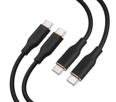 Anker PowerLine III Flow USB-C & USB-C ケーブル 0.9m 2本セット ブラック