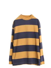 【お得なクーポン配布中!】 90s USA製 オールド ギャップ モックネック ワイド ボーダー 長袖 Tシャツ メンズ S / オールド ロンT カットソー ヘビーウェイト ツートン