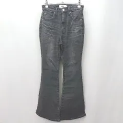 ◇ Θ AZUL BY MOUSSY アズールバイマウジー ウォッシュ加工 ブーツカットデニムパンツ サイズS グレー系 レディース E  【1507280006764】