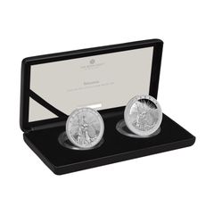 [保証書・カプセル付き] 2025年 (新品) イギリス「ブリタニア」純銀 1オンス プルーフ/リバースプルーフ 銀貨セット