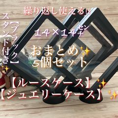 おまとめ５個セット✨繰り返し使える✨ルースケース✨ジュエリーケース✨ブラック✨
