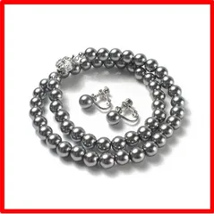 【送料無料 】Style: イヤリング46CM [CRANES COLLECTION] [クレインズコレクション] 日本製 フォーマル グレー パール 真珠 8