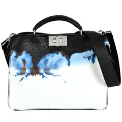 フェンディ FENDI ピーカブー アイシーユー スモール  ハンドバッグ 2WAY レザー 7VA530  ブラック ショルダーバッグ ISeeU レディース【中古】