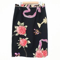 希少☆シアタープロダクツ 電球ビニール刺繍 ジャガードスカート 黒