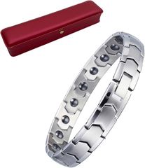 RUIJING シルバー ステンレス ゲルマニウムブレスレット - メルカリ