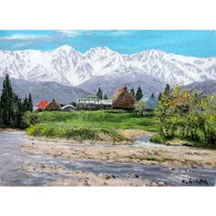 【真作】絵画　大山功　油彩20号　北アルプス白馬岳　應美会会員　名品　T167 油彩画 洋画 (油絵額縁付きで納品対応可) M20 ～ M20 「北