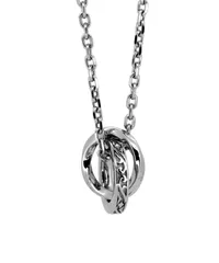 【特価セール】直営 シルバー メンズ サージカルステンレス トライネックレス/タテガミダブルリング ネックレス HEART LION