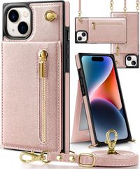 【在庫セール】YIHARA iphone 15 ケース手帳型 iphone 15 スマホ ケース 財布型 iPhone 15 適用 携帯ケース 肩掛け 首かけ 斜めがけ ショルダー アイフォン15ケース手帳型 背面 カード収納 ストラップ付き 上下開 長さ調整