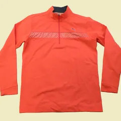 【PUMA】ハーフジップ トップス｜XL｜鮮やかオレンジ｜スポーツウェア