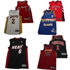 古着卸 まとめ売り NBA ゲームシャツ ユニフォーム 7枚セット (メンズ Ｓ ) アディダス レイカーズ ナイキ ヒート 中古 古着 NA6357