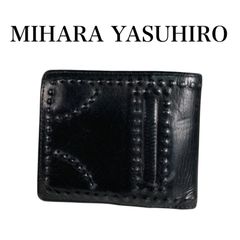 m25 MIHARA YASUHIRO ミハラヤスヒロ 財布 炙り出し 二つ折り ブラック レザー ヴィンテージ