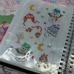 レトロ文具 クリスマス ジュエリーステッカー キュービックステッカー 雪だるま