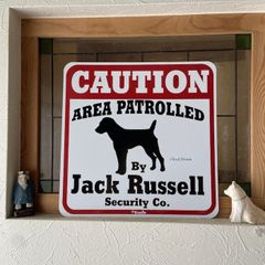 Caution コーションサインボード　ジャックラッセルテリア アメリカ直輸入　新品未使用
