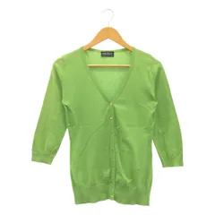 JOHN SMEDLEY / ジョンスメドレー | コットンニット 七分袖 カーディガン | S | ライムグリーン | レディース