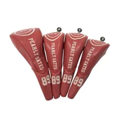 PEARLY GATES パーリーゲイツ  ヘッドカバー 4点セット  レッド系 DR×1 FW×3 [241003000016] ゴルフウェア ストスト