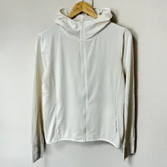 (^w^)b UNIQLO ユニクロ エアリズムUVカット メッシュパーカー フーディ 薄手 シンプル 羽織り ベーシック 定番 アウトドア デイリー タウンユース 冷房対策 日焼け対策 ホワイト 白 レディース サイズL