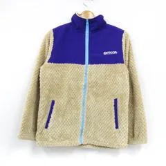 アウトドア ブルゾン ジャケット アウター ボアフリース アウトドアウエア レディース Mサイズ ベージュ×青 OUTDOOR 【中古】