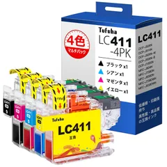 【在庫セール】インク LC411 ブラザー用 4色セット LC411-4PK 大容量タイプ 純正 と併用可能 Brother用 インクカートリッジ LC411 LC411BK DCP-J926N DCP-J928N MFC-J904N MFC-J739DN M