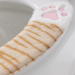 【在庫処分】SHIEN 便座シート 便座カバー 消臭 洗える ずれない トイレ 便座カバー 吸着タイプシート防寒（U型/O型/洗浄暖房型兼用）猫の爪形 可愛い猫 おしゃれ