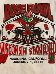ROSE BOWL WISCONSIN VS STANFORD　ウィスコンシン　スタンフォード　カレッジ　大学　アメフト　アメリカンフットボール　ヴィンテージ　Tシャツ