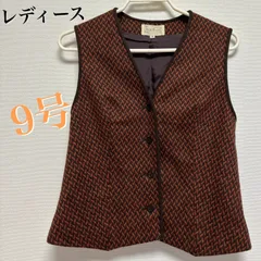 レディースベスト ブラウンウールM【送料込み】