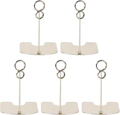 ENN LLC カードスタンド ポップスタンド リングスタンド プライスカード メモクリップ 5個セット ゴールド 10cm( ゴールド)