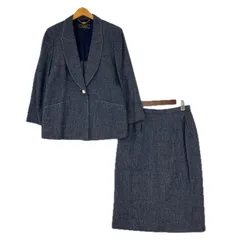 Leilian レリアン チェック ウール セットアップ ジャケット スカート セール】 チェックスーツ【セレモニー】 （セットアップ