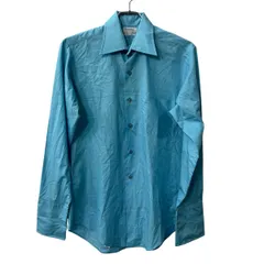 VAN HEUSEN 長袖シャツ M～ ライトブルー ヴァンヒューゼン 無地シャツ ポケット 古着卸 アメリカ仕入 a708-5138