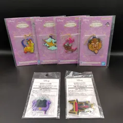 【TAKA39-81】△ 未開封 BANDAI SPIRITS&SEGA バンダイ スピリッツ&セガ ｢Disney 一番くじ&ラッキーくじ E賞 コースター&チャームアートアクリルチャーム｣ キーホルダー 6点 まとめてセット