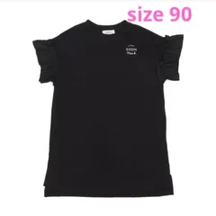 フリル袖カットワンピース　SERAPH セラフ　女の子　90 半袖　黒