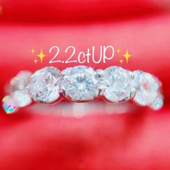 ※完全オーダー制★2.2ct★✨ダイヤモンドハーフエタニティリング指輪