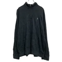 POLO RALPH LAUREN ハーフジップ ロゴスウェット トレーナー XL ブラック ポロラルフローレン 古着卸 アメリカ仕入 a702-7594