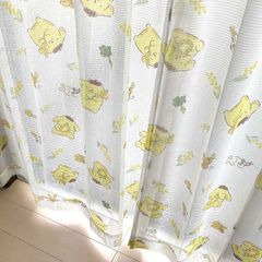 ポムポムプリン 外から見えにくい レースカーテン 幅100×198cm丈 2枚