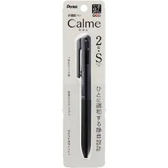 ぺんてる Calme カルム 多機能ペン 2色ボールペン0.7mm+シャープ0.5mm ブラック パック入 XBXAW375A 【まとめ買い5本セット】