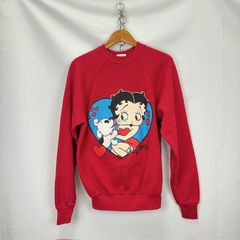 90s Betty Boop 古着 スウェット トレーナー レッド L - メルカリ